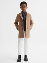 Reiss Camel Gable Senior Single Breasted Epsom Overcoat - Image 1 of 7