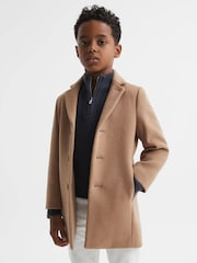 Reiss Camel Gable Senior Single Breasted Epsom Overcoat - Image 3 of 7