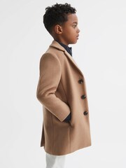 Reiss Camel Gable Senior Single Breasted Epsom Overcoat - Image 4 of 7