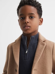 Reiss Camel Gable Senior Single Breasted Epsom Overcoat - Image 5 of 7