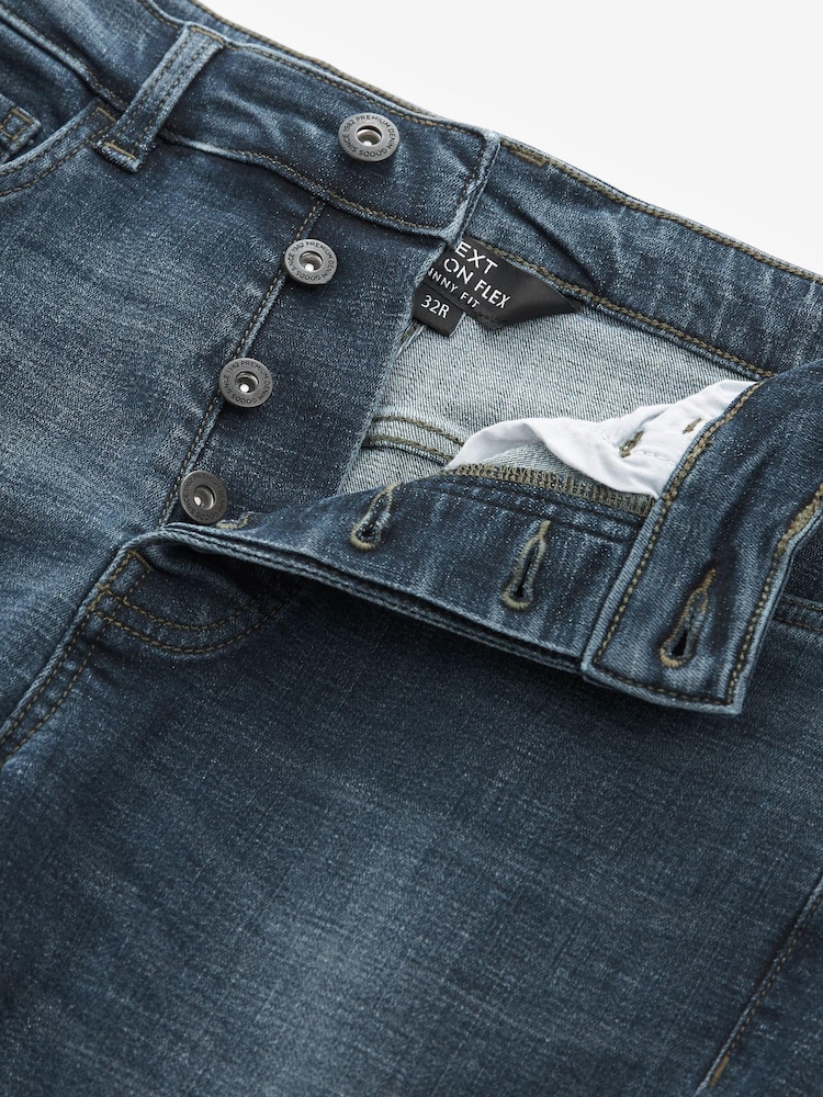 Dark Blue Skinny Ultimate Comfort Super Stretch Jeans - Image 8 of 8