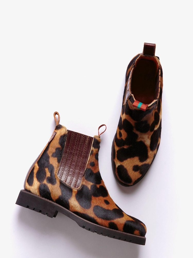 Penelope Chilvers Oscar Tortoise Shell Brown Pony Boots - Image 3 of 4