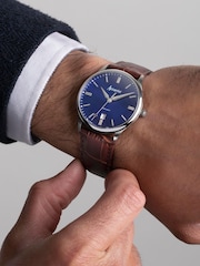 Accurist Classic Mens Brown Leather Strap Analogue Watch - Image 6 of 6