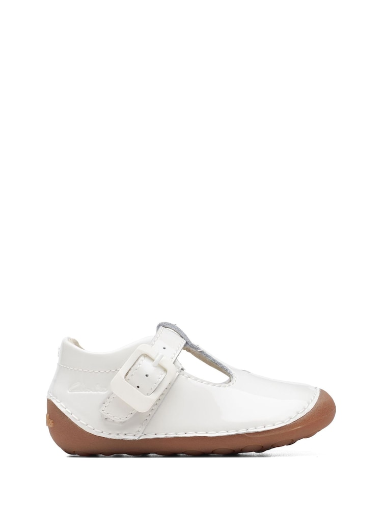 Clarks White Toddler Multi Fit Tiny Beat Patent Shoes - Image 1 of 7