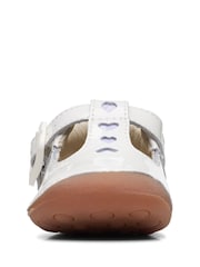 Clarks White Toddler Multi Fit Tiny Beat Patent Shoes - Image 5 of 7