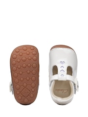 Clarks White Toddler Multi Fit Tiny Beat Patent Shoes - Image 7 of 7