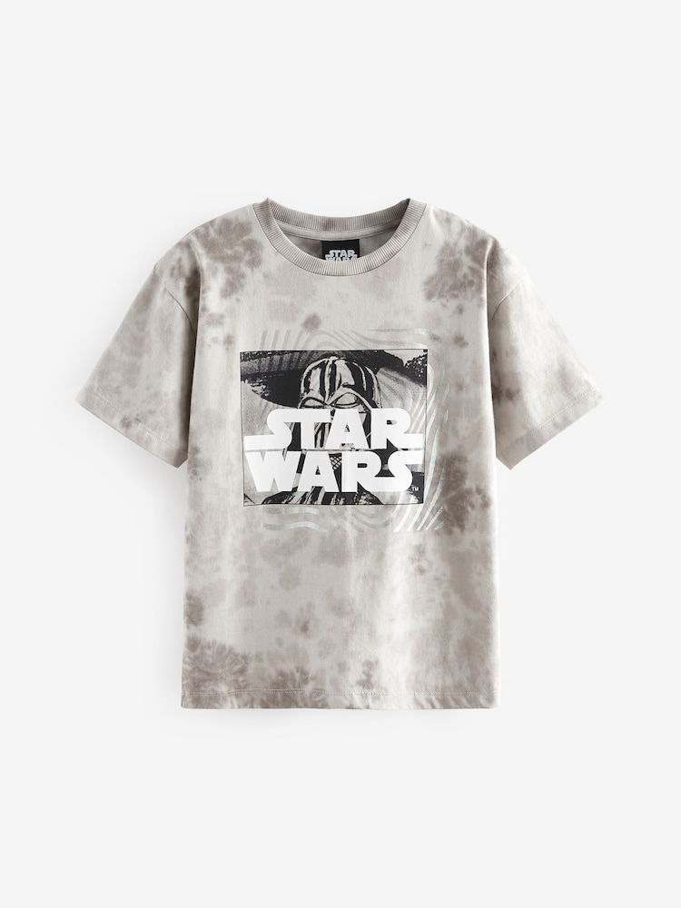 Grey Licensed Star Wars 100% Cotton T-Shirt (3-16yrs) - Image 1 of 3