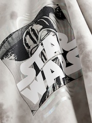 Grey Licensed Star Wars 100% Cotton T-Shirt (3-16yrs) - Image 3 of 3