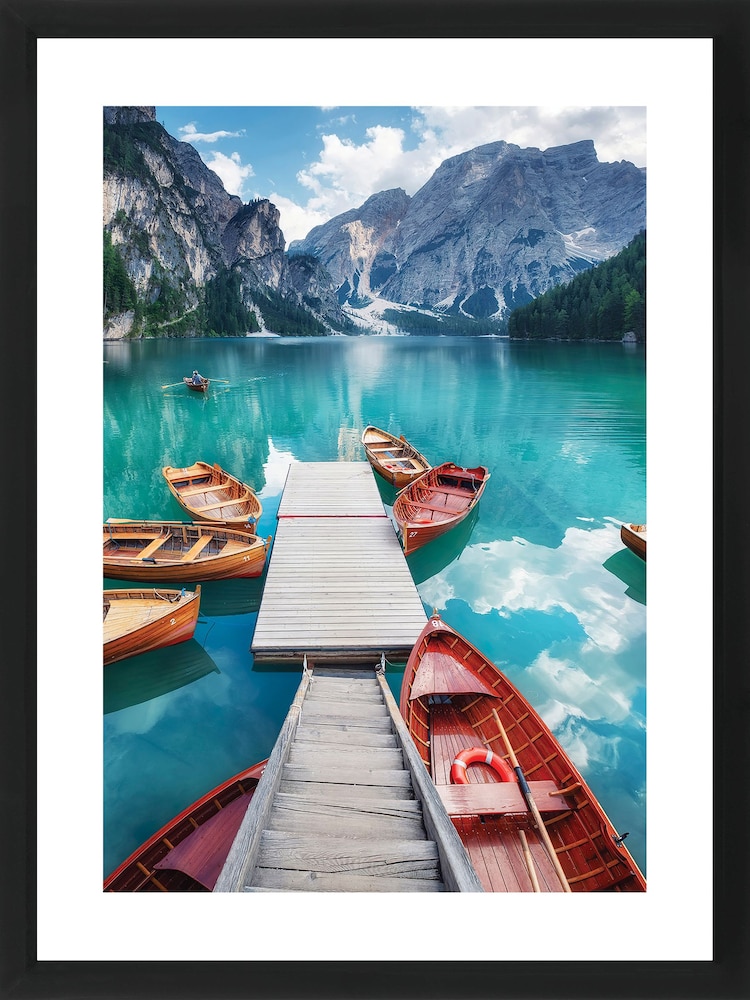 Brookpace Lascelles Multi Pragser Wildsee 1 Framed Wall Art - Image 1 of 3