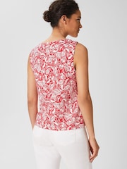 Hobbs Red Maddy Printed 100% Cotton Vest - Image 2 of 4