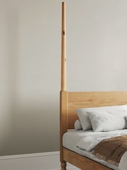 Get Laid Beds Honey Moroccan Four Poster Turned Leg Solid Wood Bed - Image 2 of 2