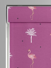 Sara Miller Pink Kids Flamingo Made To Measure Roman 100% Cotton Blind - Image 3 of 6