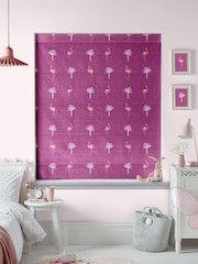 Sara Miller Pink Kids Flamingo Made To Measure Roman 100% Cotton Blind - Image 5 of 6