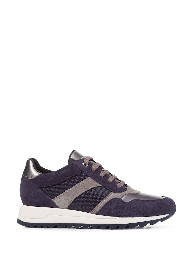 Geox Womens Tabelya Blue Trainers - Image 1 of 6