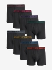 Dark Marl Waistband A-Front Boxers 8 Pack - Image 1 of 10