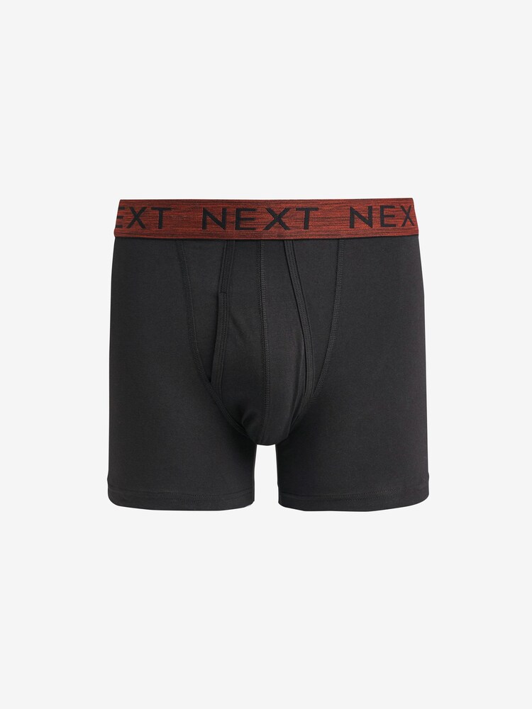 Dark Marl Waistband A-Front Boxers 8 Pack - Image 2 of 10