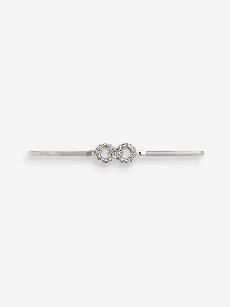 Silver Skinny Stretch Chain Belt - Image 2 of 3 Silver Skinny Stretch Chain Belt - Image 2 of 3