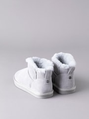 Lakeland Leather Grey Ladies Sheepskin Mini Boot Slippers - Image 3 of 5