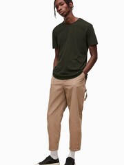 AllSaints Brown 100% Cotton Figure Short Sleeve T-Shirt - Image 3 of 5
