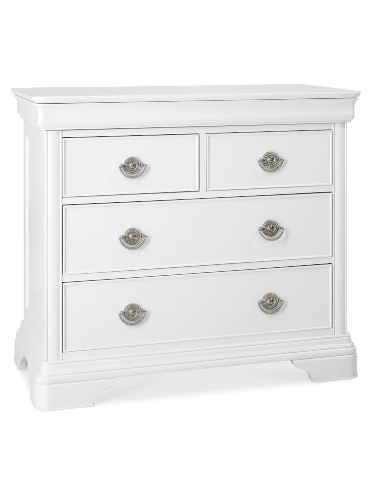 Bentley Designs White Chantilly 2 Drawer Chest - Image 1 of 2