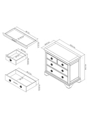 Bentley Designs White Chantilly 2 Drawer Chest - Image 2 of 2