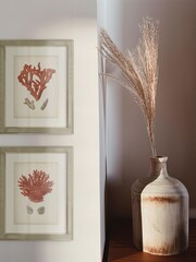 Brookpace Lascelles Gold Antique Red Coral III in Antique Mirrored Frame - Image 2 of 2