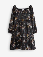 Черный - Платье с цветочным принтом Abercrombie & Fitch - Изображение 1 из 3