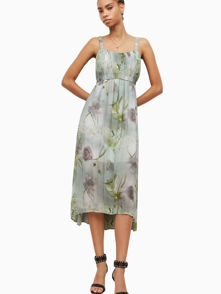 AllSaints Green Amelie Mahara Dress - Image 1 of 6