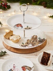 Wrendale White Royal Worcester Wrendale Robin & Bunny Cake Stand - Image 1 of 7