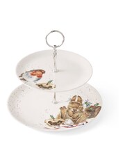 Wrendale White Royal Worcester Wrendale Robin & Bunny Cake Stand - Image 4 of 7
