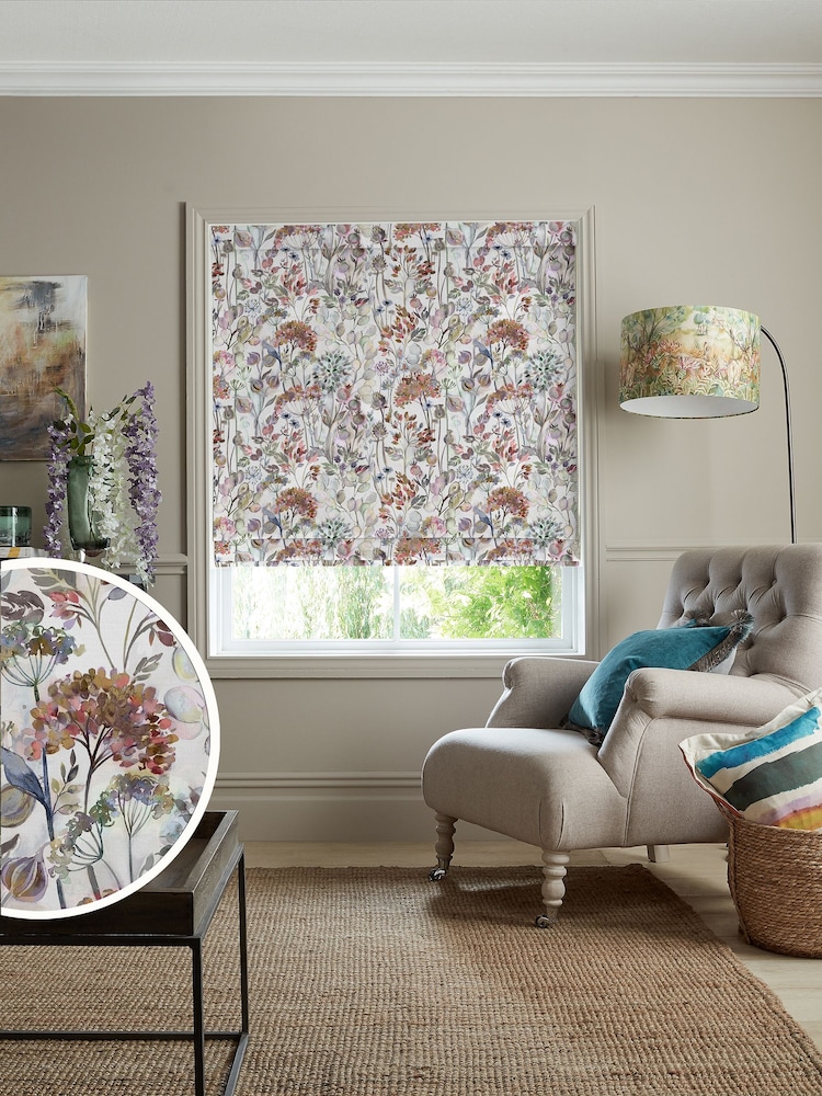 Voyage Dusk Red Country Hedgerow Made to Measure Roman Blind - Image 1 of 6