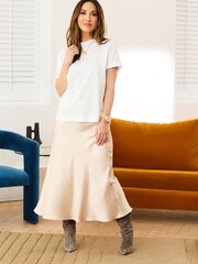 White Plain 100% Cotton Short Sleeve T-Shirt - Image 1 of 5