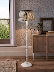 Morris & Co Cream Chrysanthemum Pleated Floor Lamp - Image 1 of 5