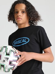 Rascal Boys Oval Logo Black T-Shirt - Image 5 of 5