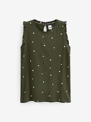 Green Spot Cotton Vest Short Pyjamas Set - Image 7 of 8