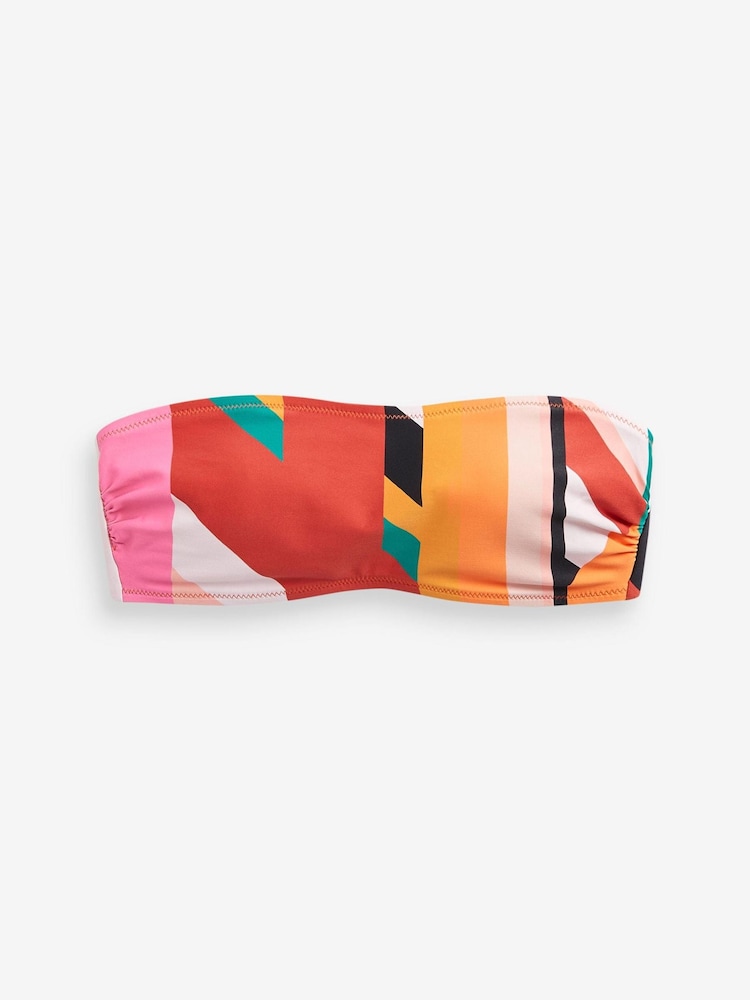 Multi Stripe/Orange Reversible Bandeau Bikini Top - Image 5 of 5 Multi Stripe/Orange Reversible Bandeau Bikini Top - Image 5 of 5
