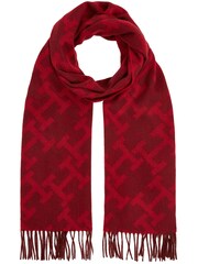 Tommy Hilfiger Red TH Monogram Scarf - Image 1 of 2
