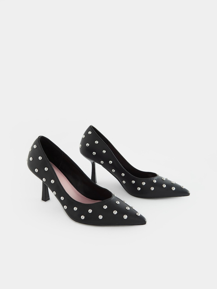 Black Forever Comfort® Studded Court Shoes - Image 5 of 10