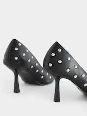 Black Forever Comfort® Studded Court Shoes - Image 7 of 10