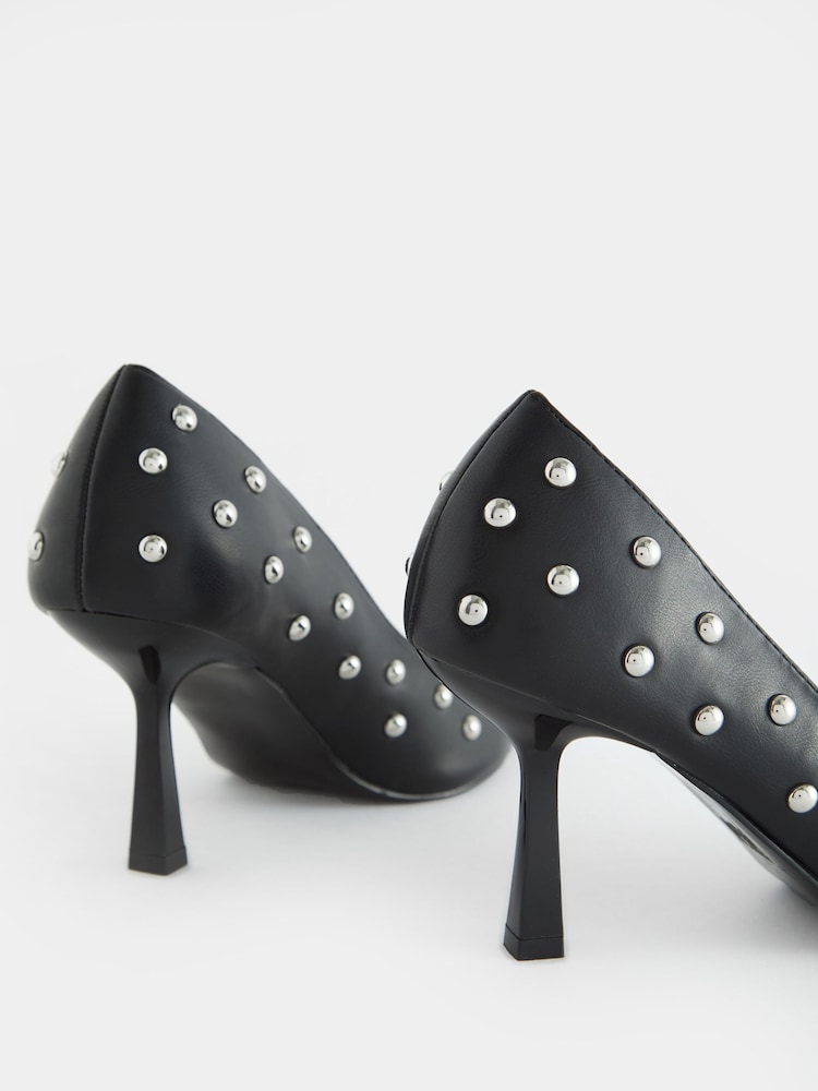 Black Forever Comfort® Studded Court Shoes - Image 7 of 10
