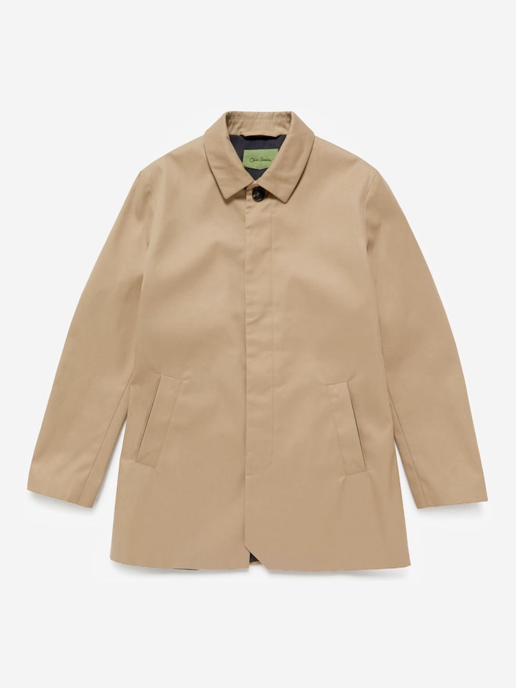 Oliver Sweeney Trescowe 100% Cotton Water Repellent Brown Trench Coat Jacket - Image 11 of 11
