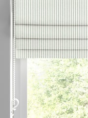Laura Ashley Green Candy Stripe Made To Measure Roman Blinds - Image 2 of 6