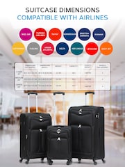 Flight Knight Large Softcase Lightweight Check In Suitcase With 4 Wheels - Image 3 of 7