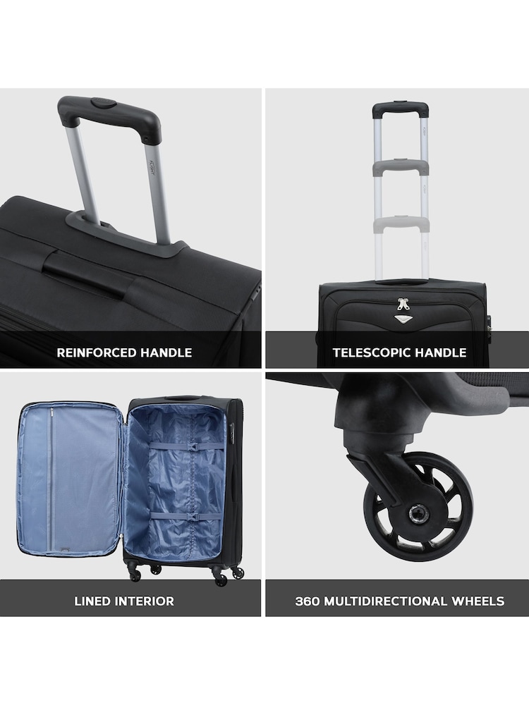 Flight Knight Large Softcase Lightweight Check In Suitcase With 4 Wheels - Image 7 of 7