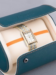 Accurist Rectangle Womens Gold Plated Two Tone Stainless Steel Bracelet Analogue Watch - Image 6 of 7