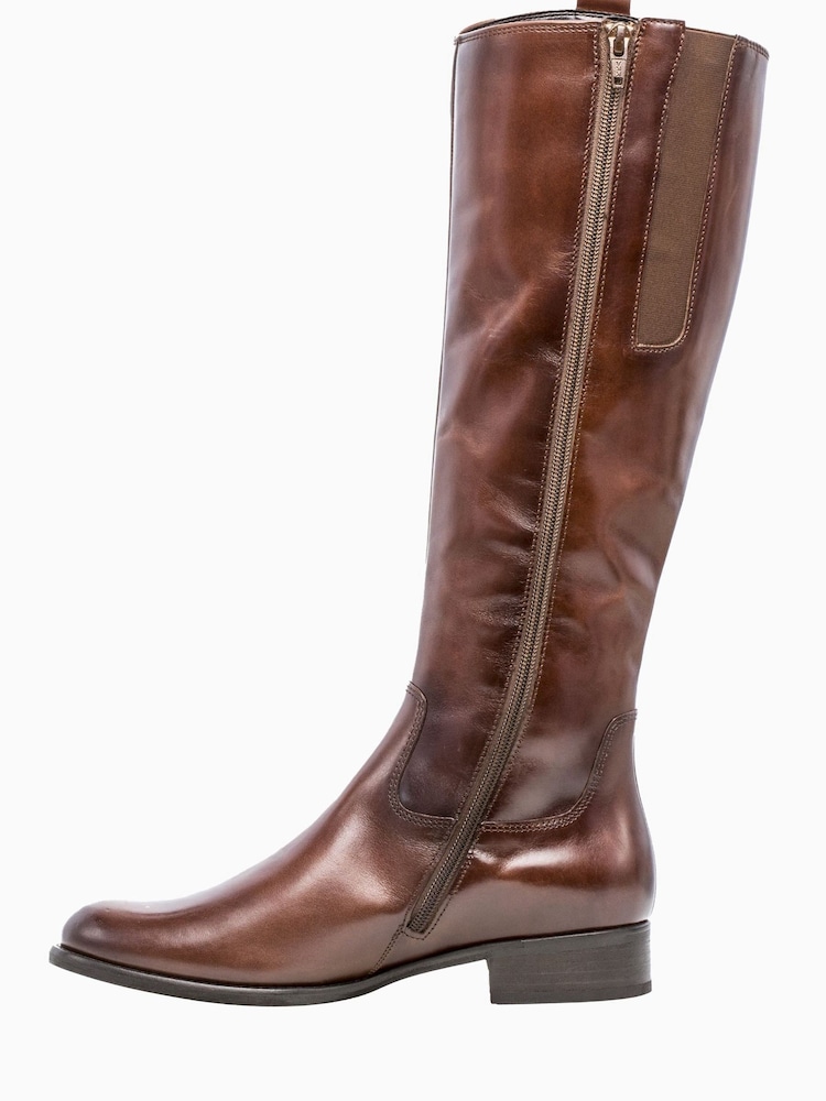 Gabor Brook Slim Calf Fit Leather Long Boots - Image 2 of 5