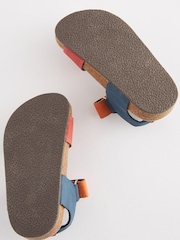 Multi Bright Colourblock Standard Fit (F) Corkbed Comfort Sandals - Image 6 of 6