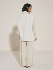 Ecru Cream Cotton Utility Gilet - Image 2 of 7