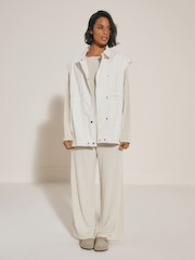 Ecru Cream Cotton Utility Gilet - Image 3 of 7
