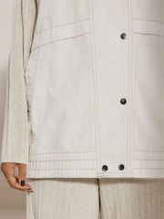 Ecru Cream Cotton Utility Gilet - Image 5 of 7